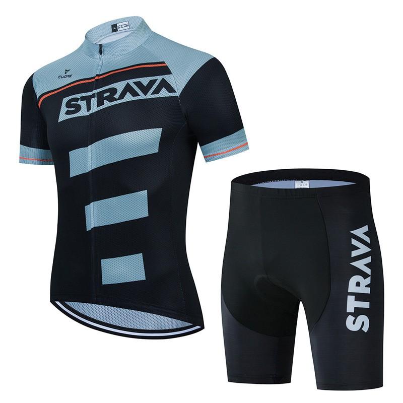 Men Women Cycling Jersey Set Short Sleeve Breathable Mountain Bike Apparel Riding Kit