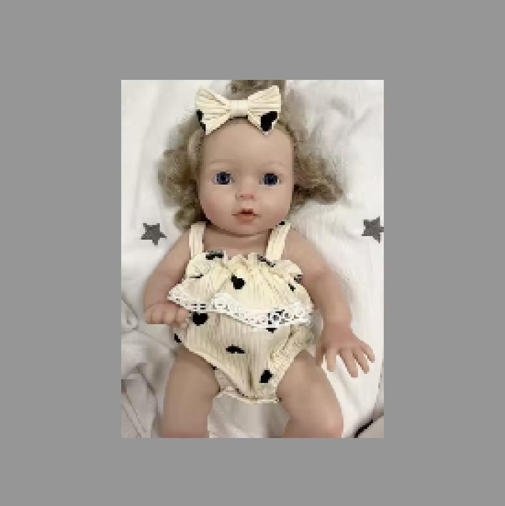 Rebirth Doll Simulation Baby Cute 13 Inch Solid Silicone Children's Companion Toy