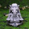 3 Pcs Cute Yoga Elephant Ornament Garden Micro Landscape Elephant Figurines Collectible Desk Ornament Room Decor Gift