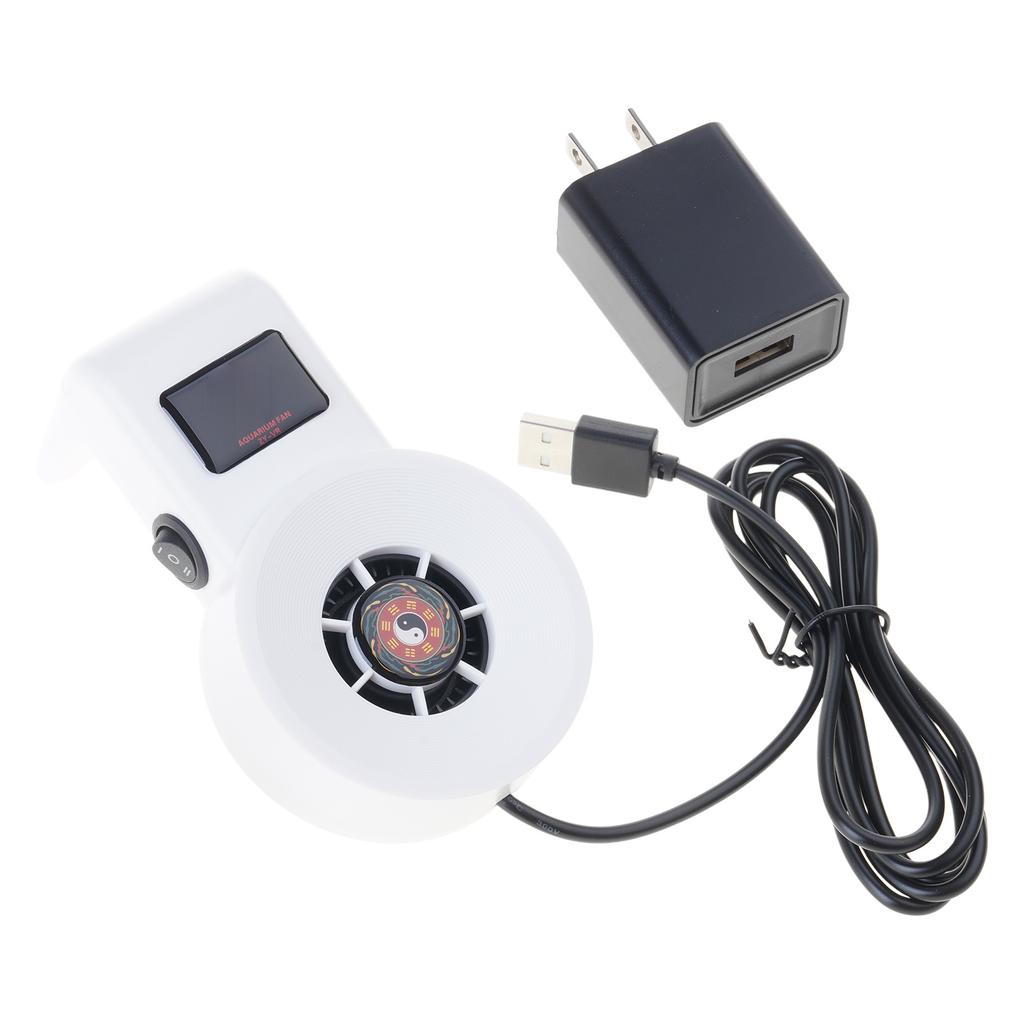 Small Aquarium Cooling Fan USB FishTank Clip On Cooling Fan Water Plant Cool Low Noise Marine Aquarium Clip Type