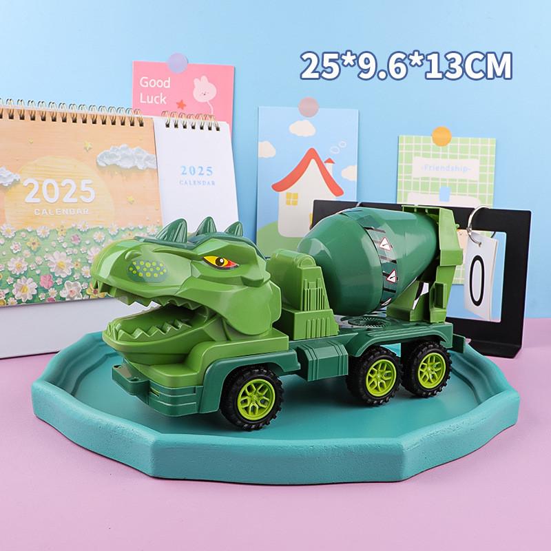 Van Dinosaur Prison And Digging Vehicle With Plastic Construction For Child Fun