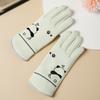 Austrian Velvet Children's Thermal Gloves Winter Panda Boys and Girls Fleece Anti-splashing, Windproof and Thickened Outdoor Play Snow Gloves