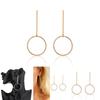 Stylish And Trendy Geometric Alloy Earrings Minimalist Metal Circle Hoops For Fall 2021