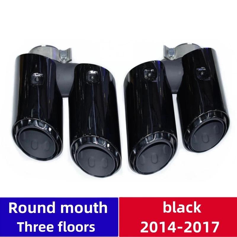 14-24 Porsche Macan Sporty Stainless Steel Exhaust Muffler Tailpipe, 4-Outlets, 3-Layer.