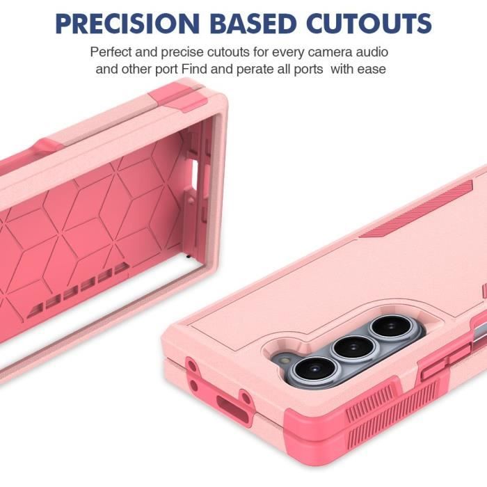 Case for Samsung Galaxy Z Fold 6, Ultra-Resistant Hard Full Protection - Pink