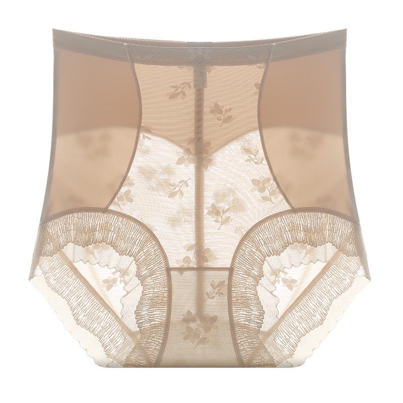 

Кружевные трусики с высокой талией и утягивающим эффектом на животе - сексуальные, с подъемом бедер, шелковица Mulberry, антибактериальная промежность, женское корректирующее белье XL (110-130 cm)
