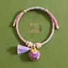 Handmade Five-Color Rope Bracelet with Zongzi Pendant - Adjustable Red Rope for Children