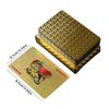 Poker Kartenspiel Wasserdicht Goldfolie Poker Brettspiel PVC Tragbar Freizeit Spielkarten Für Festivals Partys Treffen