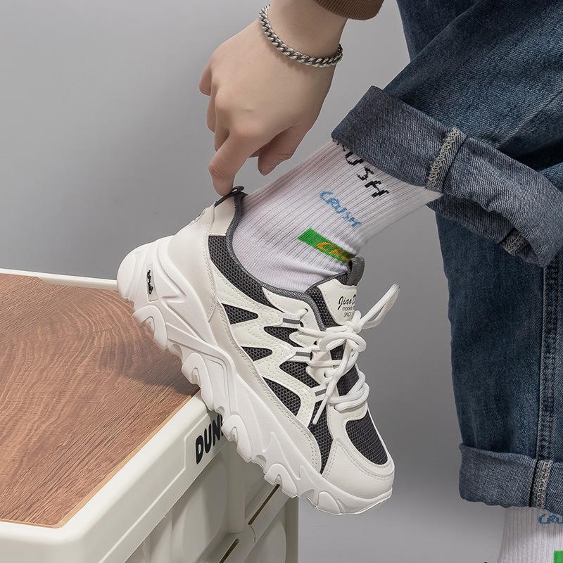 Ins Korean Version Versatile Daddy Shoes Women's 2025 Spring Breathable Platform Sneakers Student Casual Women's Shoes 7787