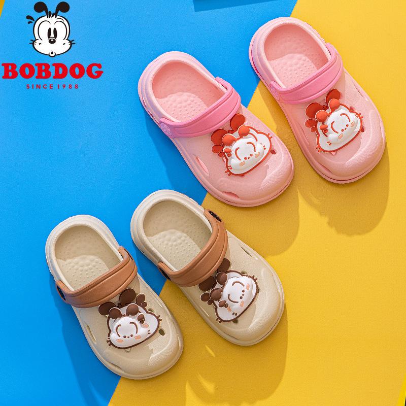 Babu bean children's cool slippers boys summer hole shoes baby children sandals indoor non-slip beach shoes girl
