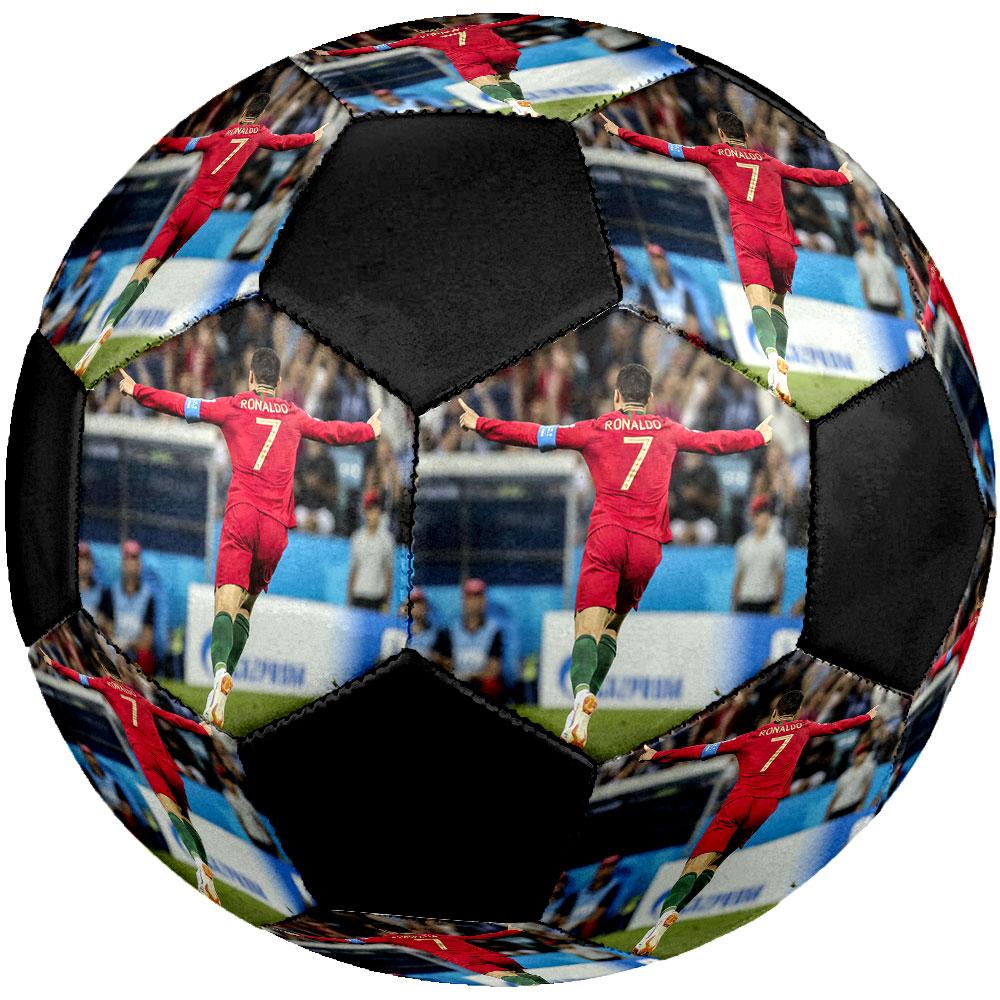 Cristiano Ronaldo Size5 Soccer Ball, Colorful, Suitable for All Ages, Machine-stitched, PVC Material, Competition Grade,durable and High Bounce