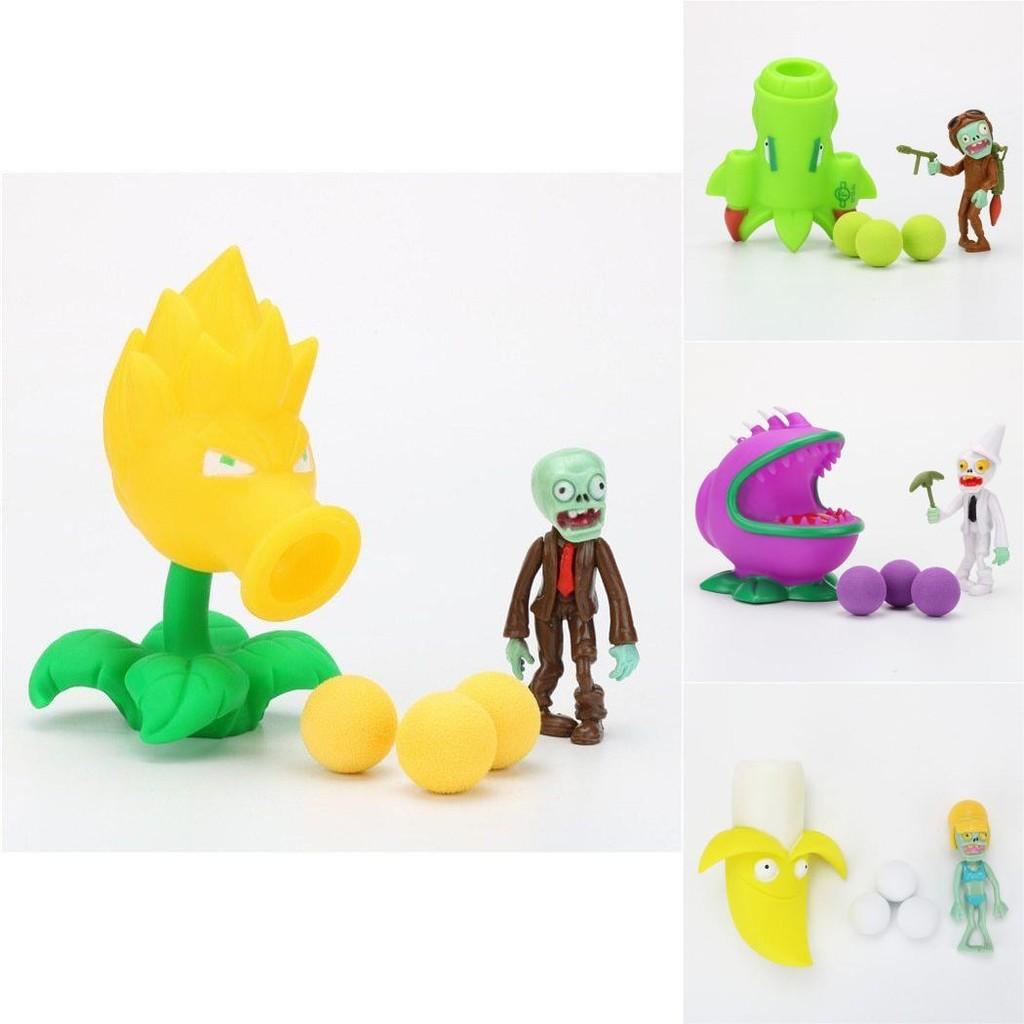 Pvz Plants Vs Zombies Peashooter Pvc Action Figure Easter Wood Decoration For Kids