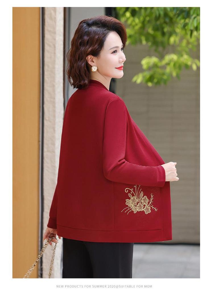 Elegant Spring Suit: Stylish Two-Piece Set for Middle-Aged and Elderly Women - Perfect for Casual Autumn Fashion