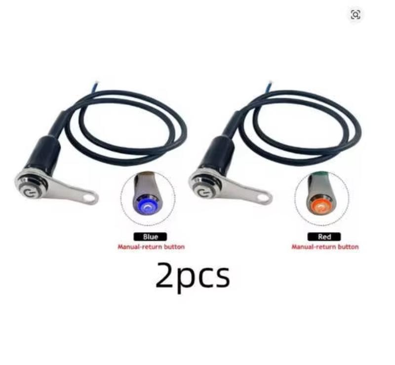 Key Cylinder Bike LED Motorcycle Switch ON + OFF Handlebar Mount Aluminum Alloy Waterproof 12V Fog Light Lamp Bike Horn Push But