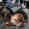 Christmas dog pattern round rug,Carpet Rug for Living Room Bedroom Playroom ,Non-slip Floor Mat,Holiday Gifts and Birthday Gifts.