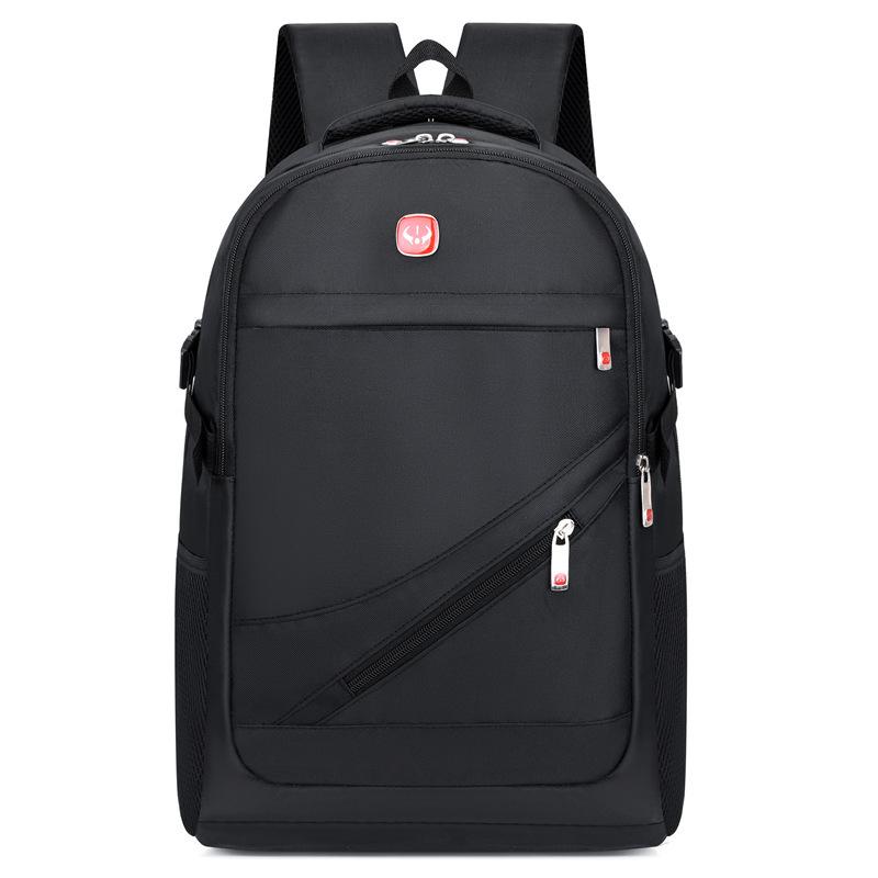 

New backpack men s and women s outdoor computer bag business gift leisure large capacity travel double strand Oxford cloth backpack чорний