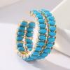 Elegant Bohemian-style Synthetic Turquoise Hoop Earrings for Women's  Exquisite Daily Vocation Jewelry Accessories Crafts