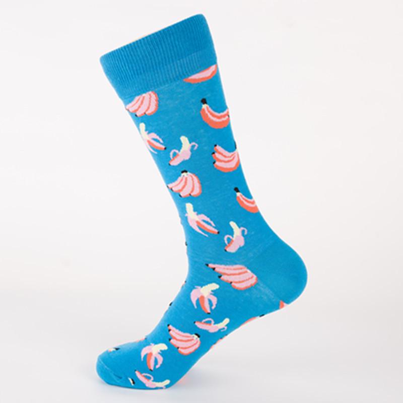 Bunte Herren-Fruchtsocken - Mittellang, Kartenloses Design für Paare