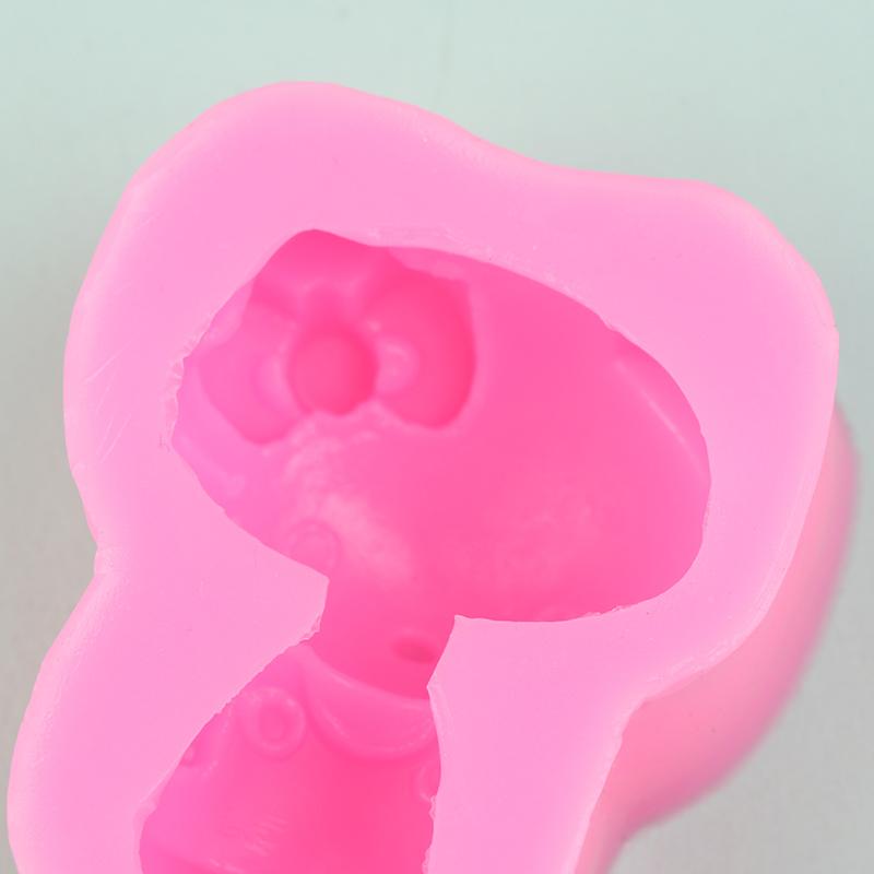 Kreslená Zábavná Kočka Silikonová Forma Roztomilá Fondánová Dortová Dekorativní Čokoládová Forma DIY Aromaterapeutická Sádrová Forma na Svíčky