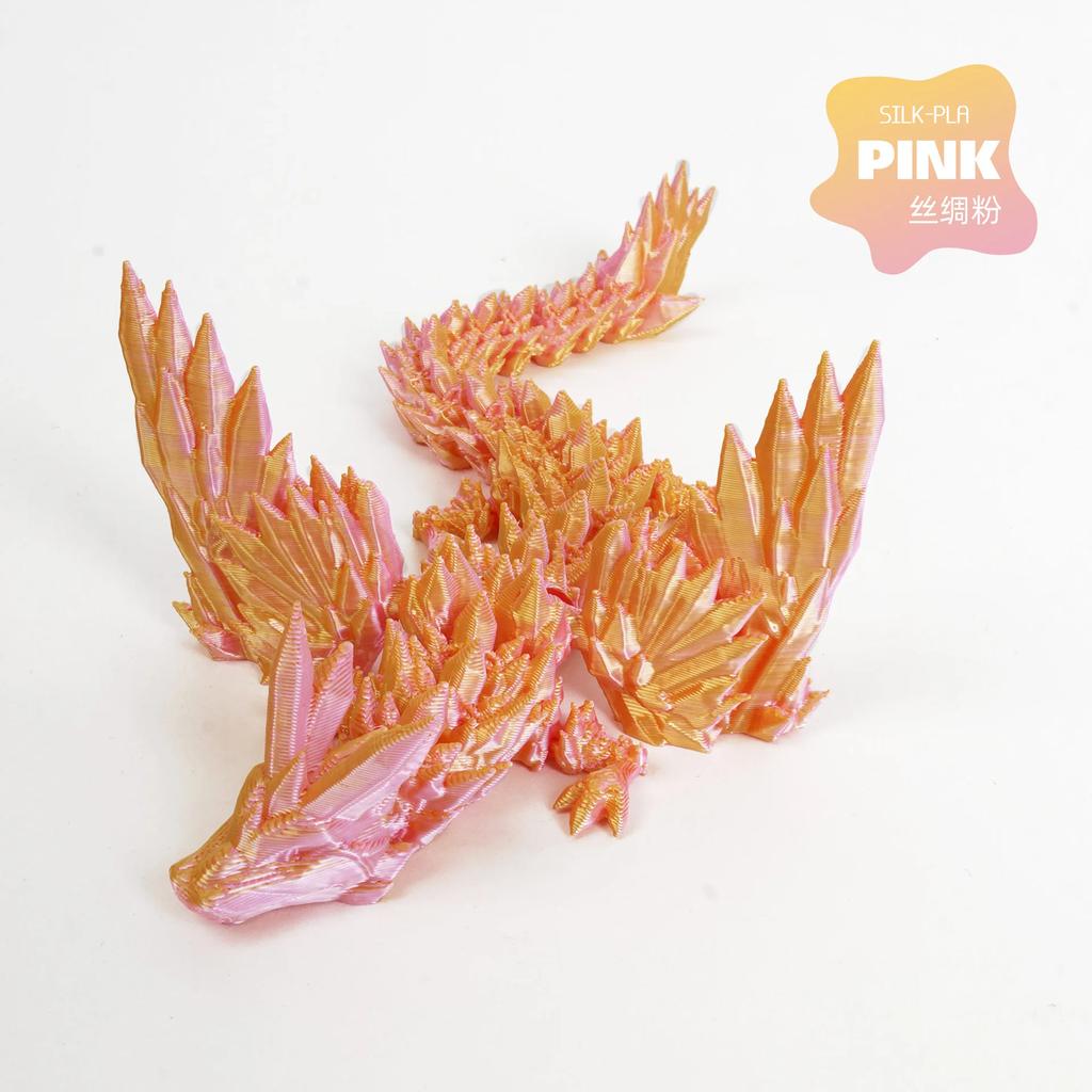 3D Printed Dinosaur Flying Dragon Ornament Articulated Joints Gradient Color Wings  Gift Handicraft Moving Parts Home Crafts