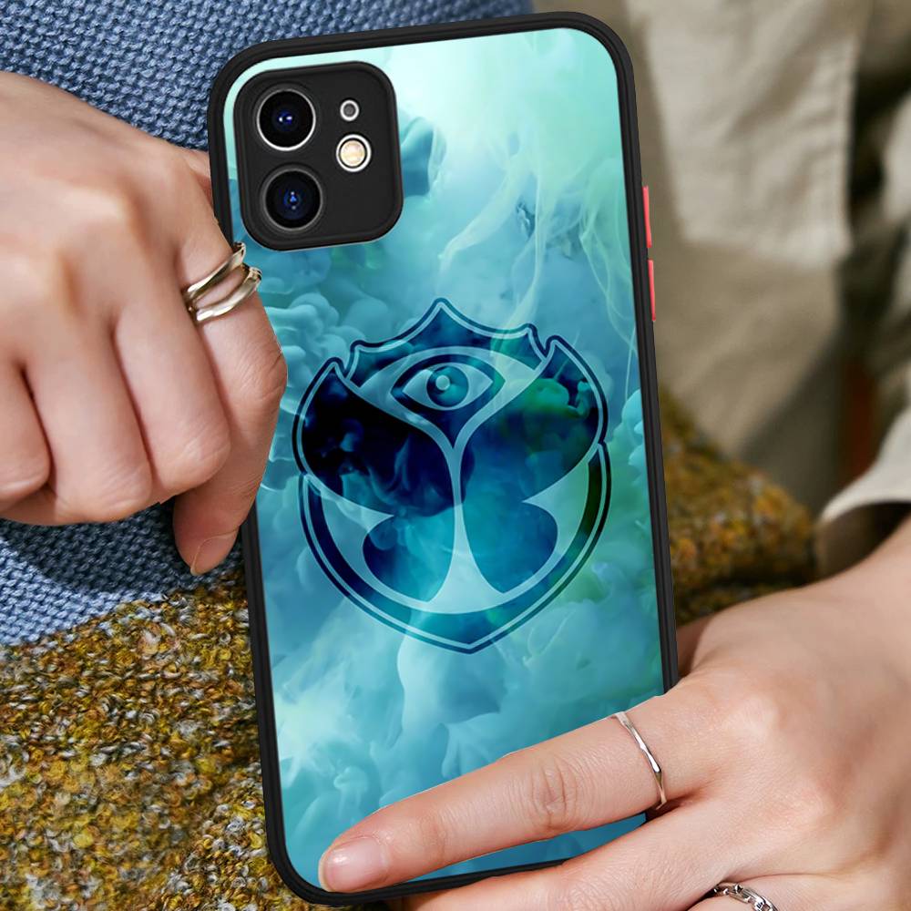 T-tomorrowland Logo For iPhone Air 16 15 14 Plus 13 12 11 Pro Max Matte Cover Jelly Shockproof Phone Case