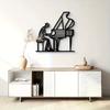 1pc Jazz Pianist Metal Wall Art Minimalist Music Decor Modern Home Office Gift
