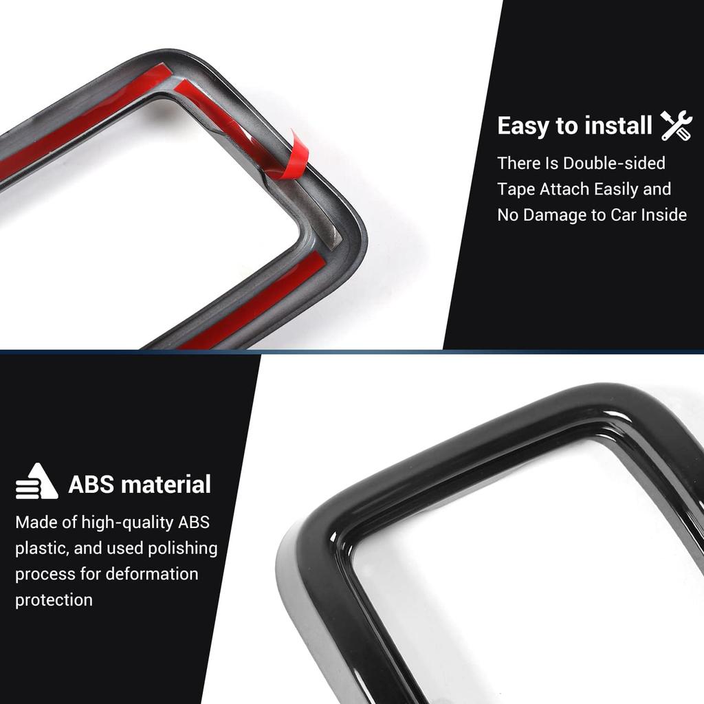 JeCar Grille erts ABS Grill Cover Trim Kit for 2017-Jeep Grand Cherokee WK2, Black