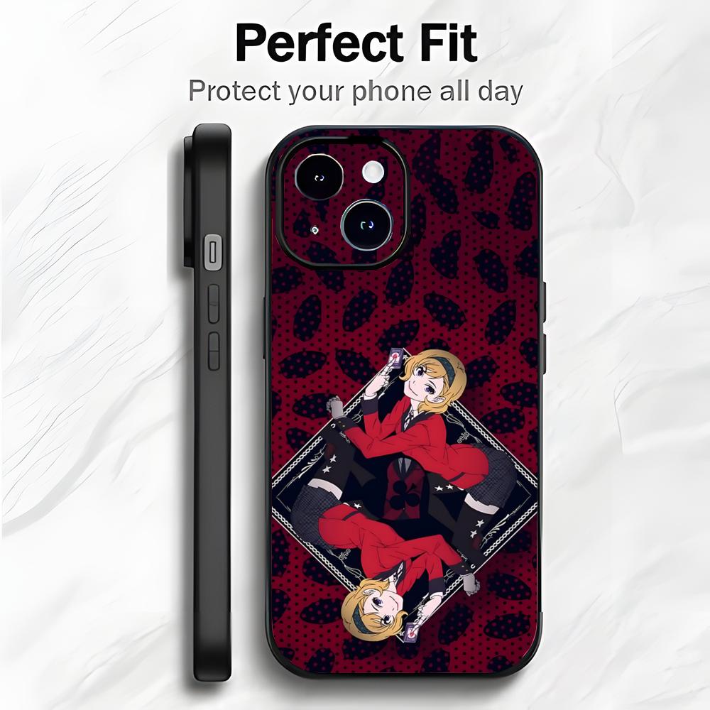 Thriller Anime Y-Yumeko Jabami K-Kakegurui Phone Case Phone Case Soft Packaging Lightweight For iPhone17 16 15 14 13ProMax