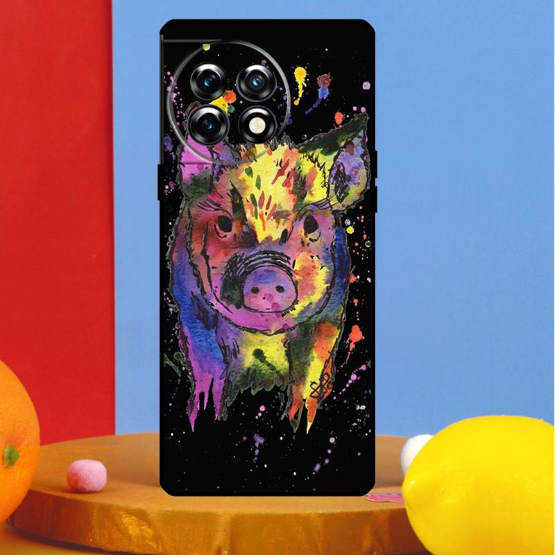

Cartoon Pig Cover For OnePlus Nord CE 4 2 3 Lite N30 N10 N20 OnePlus 13R 13 12 12R 11 10 Pro 10T 8T Case OnePlus 12R