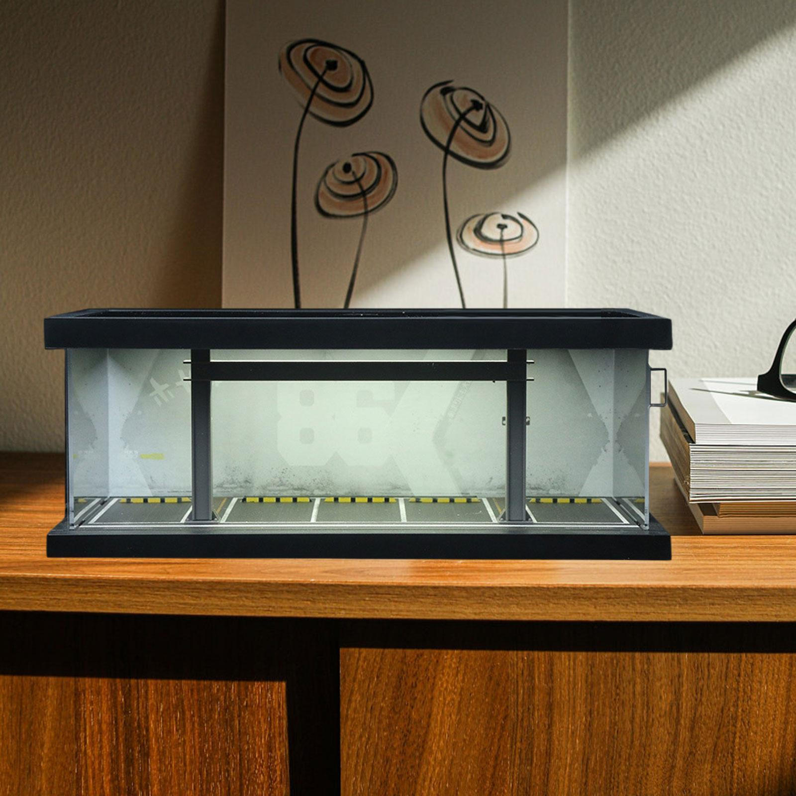 

1/64 Витрина для парковки Масштаб Автомобильный гараж Декоративная простая сборка B