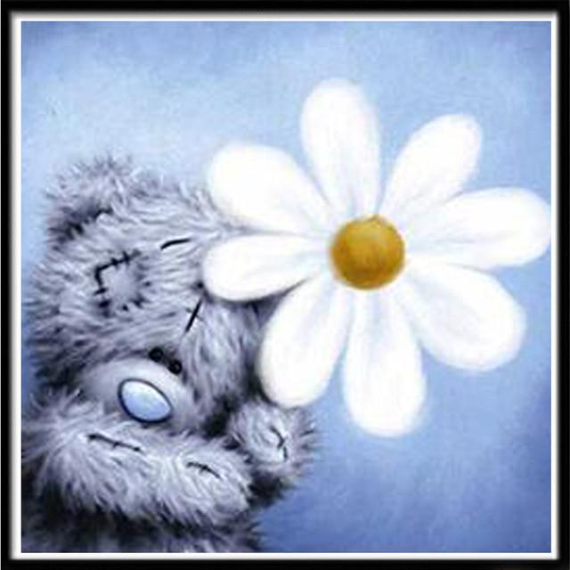 Diamond Painting Cute Animal Teddy Bear Round Diamond Embroidery Mosaic Home Decoration Pattern