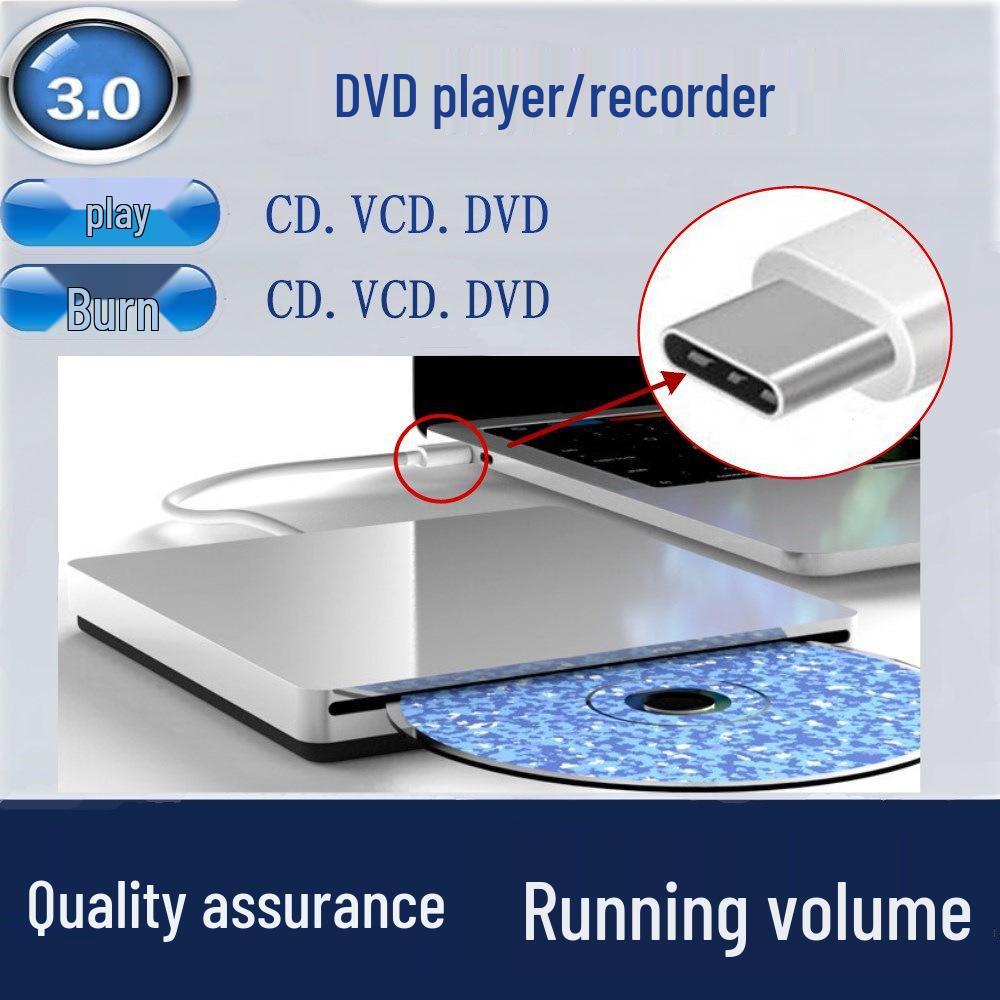 

Ультратонкий внешний DVD-привод Type-C 3.0 3.0 DVD burner, no touch, pink