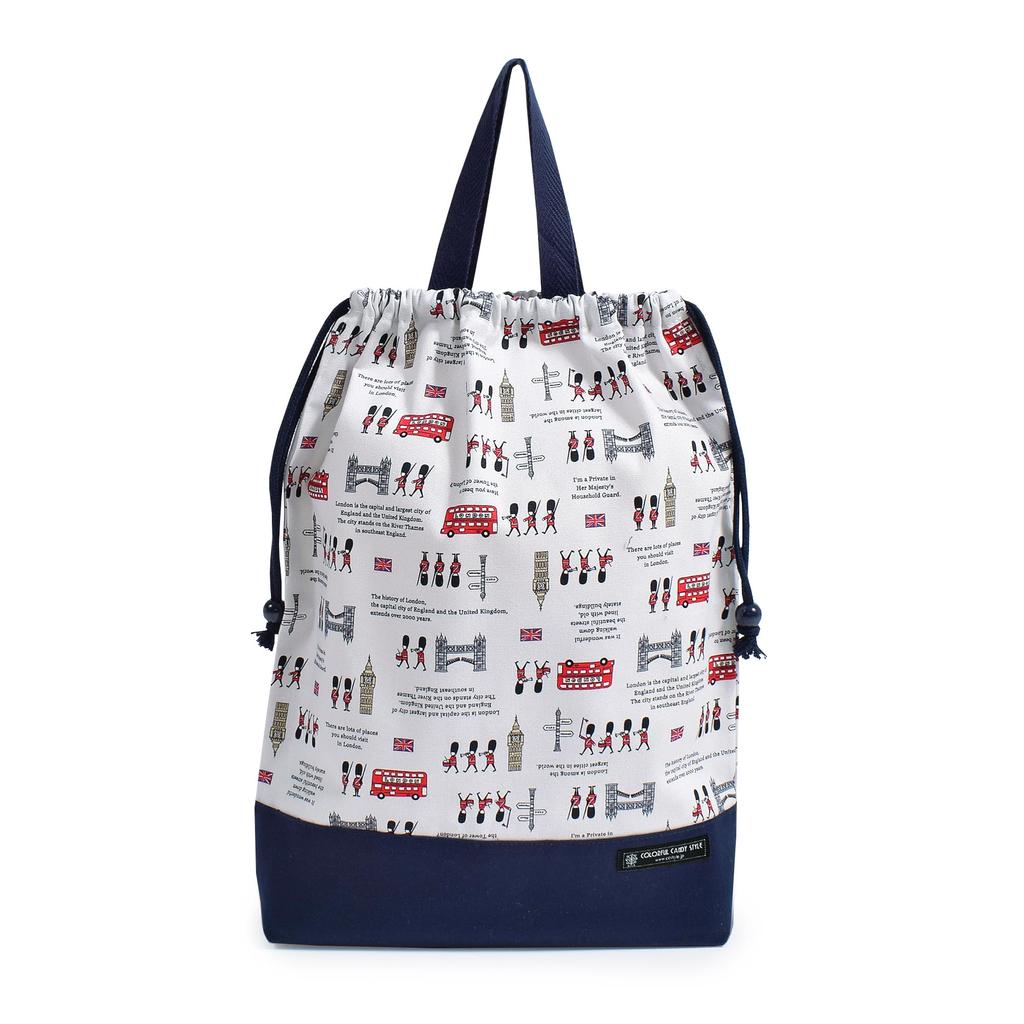 COLORFUL CANDY STYLE Large Drawstring Gym Clothes Bag Name Handles with London March Set of Cool Gym Clothes Perfect for and N3385103 (with Tag),