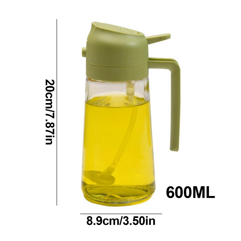 600ml 2 In 1 Spray Oil Sprayer Oil Dispenser Oil Jar Multifunctionalfor BBQ Baking Frying Pan Oven Roasting Picnic Kitchen Tool
