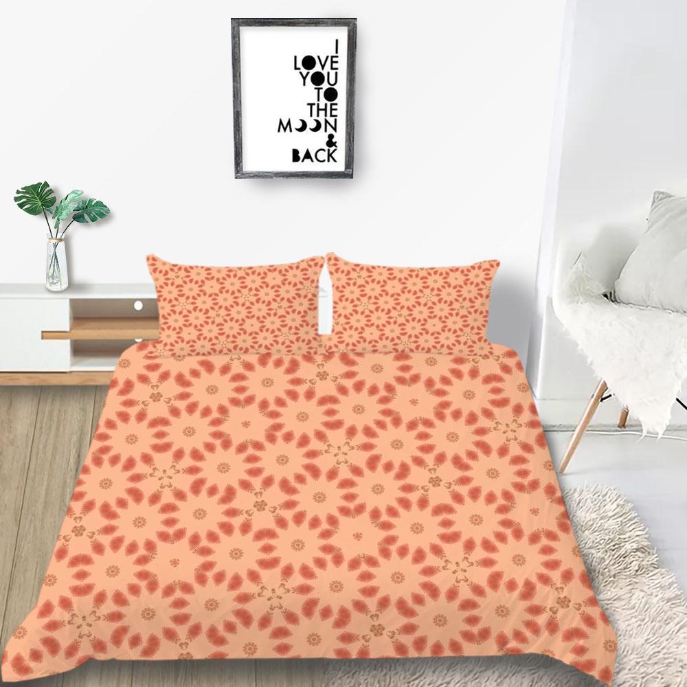 3D Jacquard Bedding Down Quilt Cover Pillowcase 2 or 3 Pieces of Datura Printed Microfiber Fabric Single Bed Double Bed Washable Ultra-soft Bedding