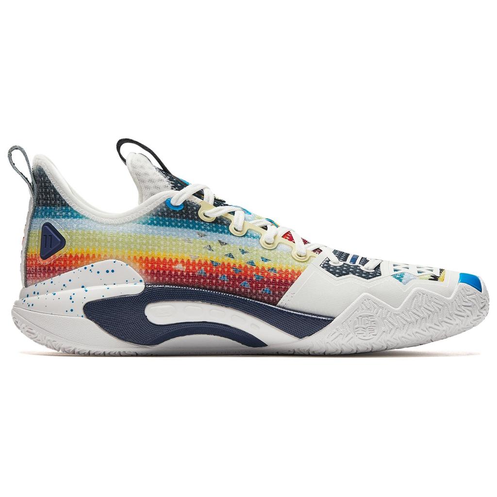 Kyrie Irving x Anta Shock Wave 5 Pro Twilight Pánské tenisky Bílá Modrá Červená 112421111S-4