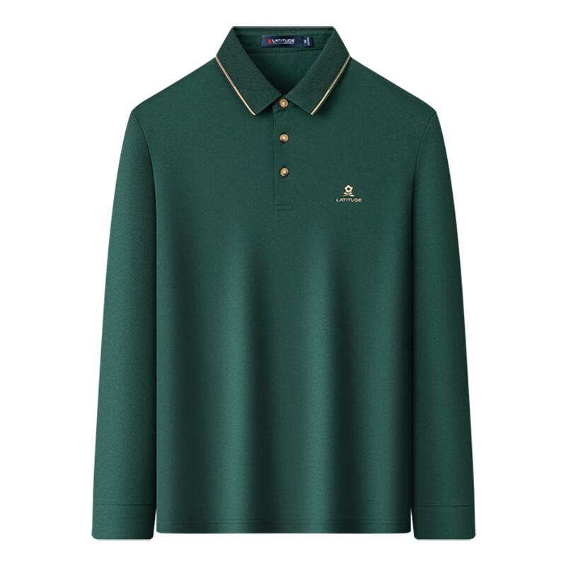 MONTAGUT Herren 100% Baumwolle Langarm-Poloshirt
