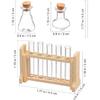 BESTonZON 2 Sets Scale Equipment Glass Household Doll House Set Dollhouse Miniature Test Tubes Wood Decorations Tiny House Test Tubes Mini House
