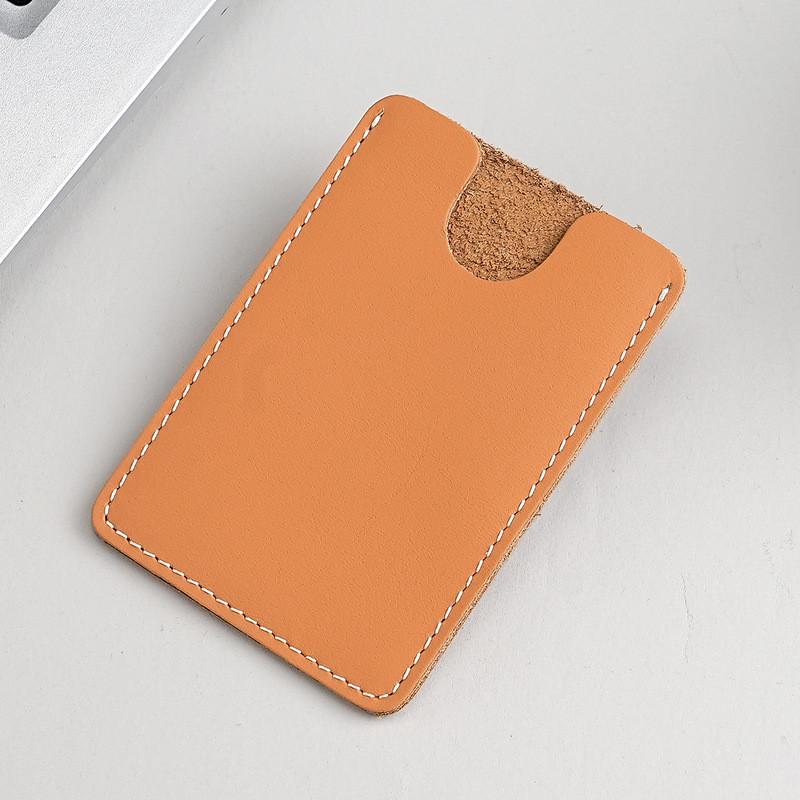 

2025 Genuine Leather Palm Print Card Holder Slim Minimalist Mini Card Case Portable ID Transport Card Protector for Daily Use