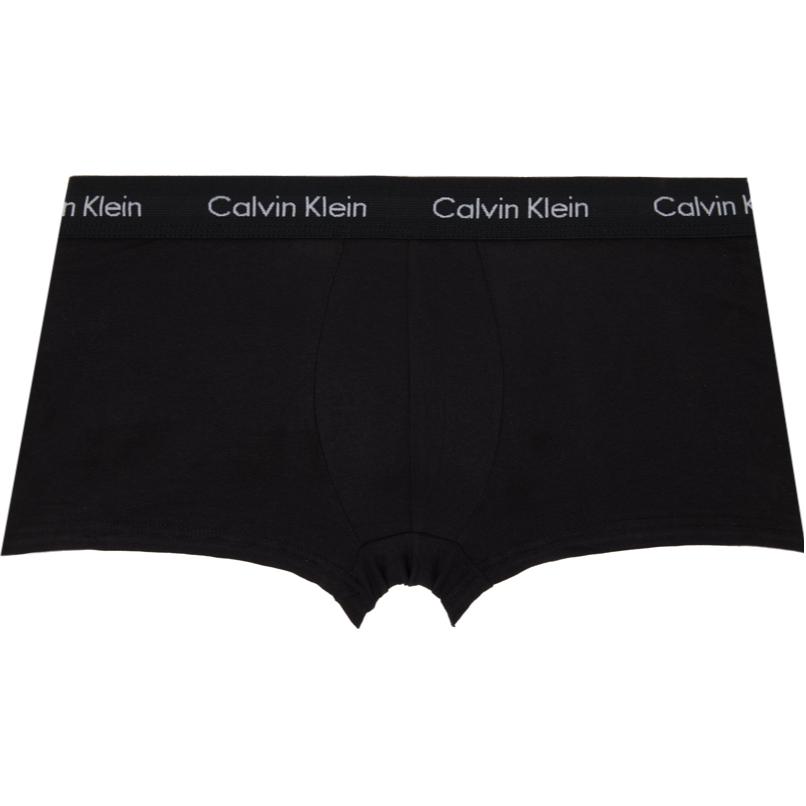 Calvin Klein Letter Logo Boxer Briefs Low Rise 3 Pack Men Underwear Black NB2614G-001