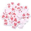 50PCS 35mm Diameter Satin Heart Petals Soft Texture Sponge Satin Material Wedding Petals Decoration Heart Shape