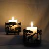 Stylish Black Candle Holder Exquisites Workmanship Giraffe Decoration for Home Creative Iron Candlestick, Animal Pattern