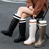 High anti-skid rain boots women's PVC rubber shoes adult four-season outer wear rain shoes rain boots thick sole wear-resistant