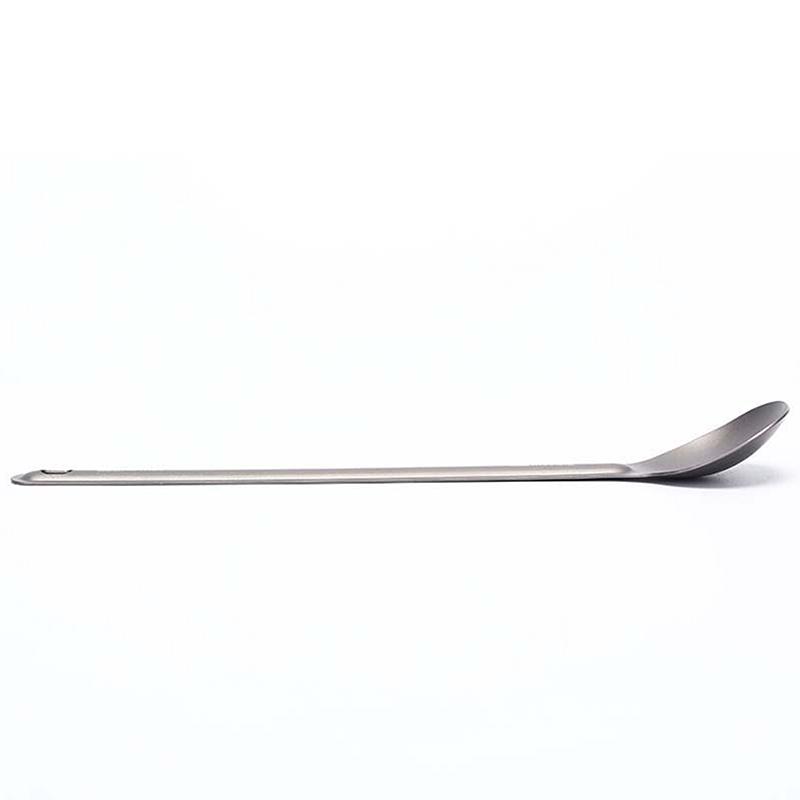 1Pc Titanium Spoon Long Handle Spoon Outdoor Camping Tableware