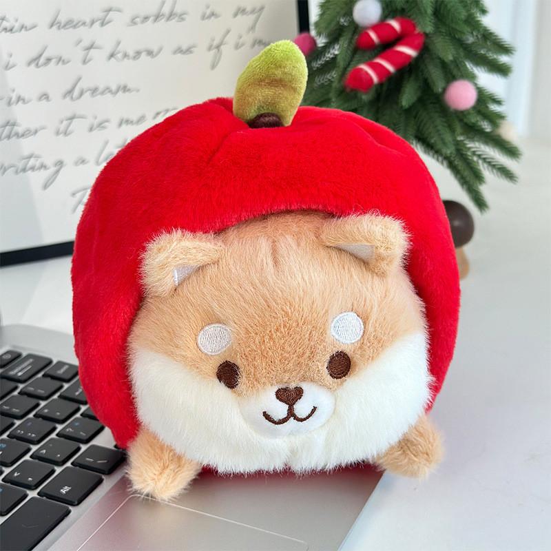 Cuter Capybara Pig Dog Plush Dolls With Apple Persimmon Design For Kids Gift And Collectors