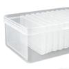 Transparent Plastic Storage Box with Buckle Closure Large Capacity 11 Compartments Storage Container For Card Jewelry Hardware