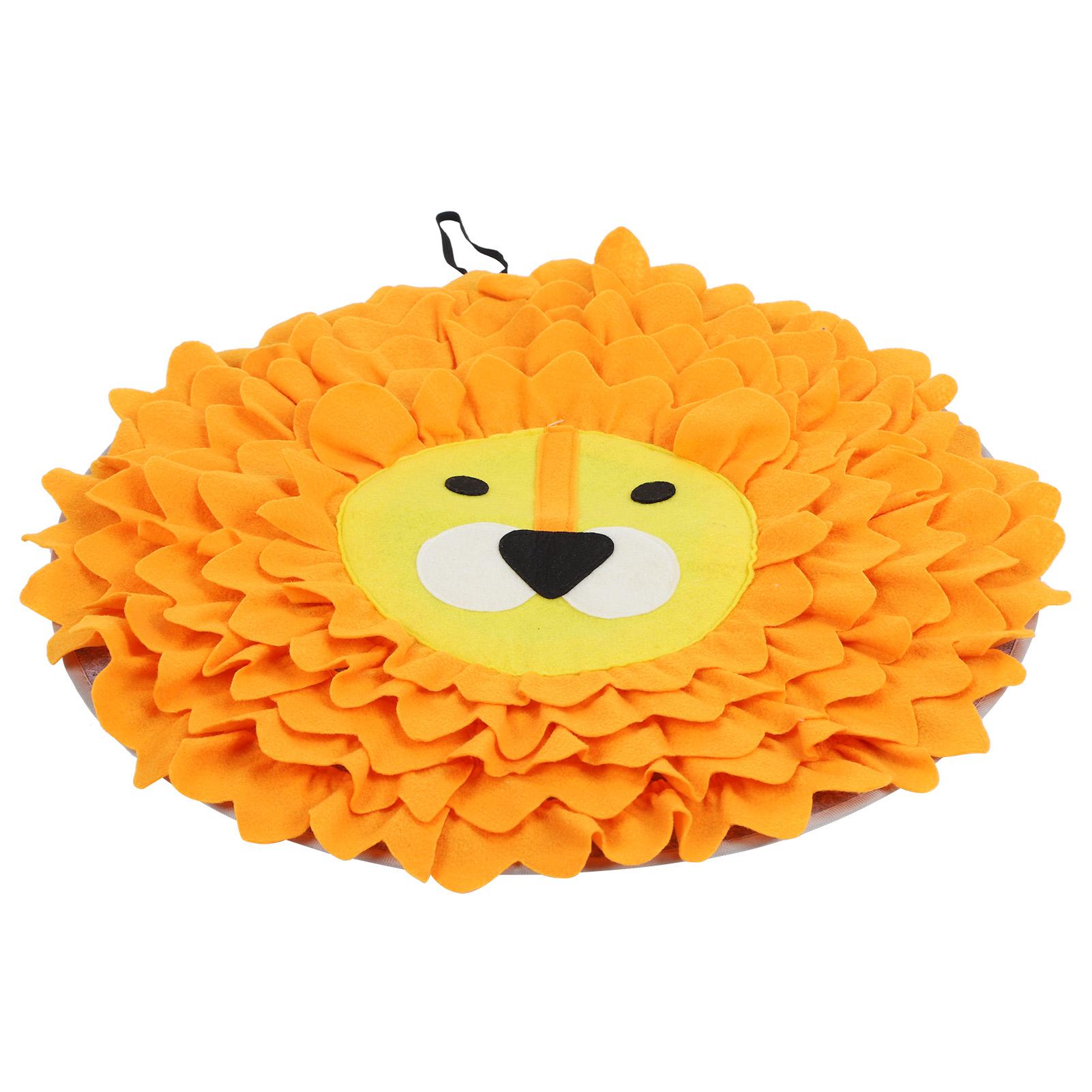 Photos - Dog Toy Pet Dog Snuffle Feeding Mat Distracting Foraging Training Play Pad Blanket ToysLion Pattern yellow