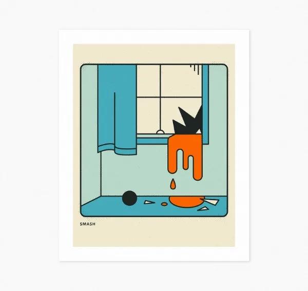 Minimalist Abstract Painting Poster Sunset Illustration Science Fiction Canvas Printing Home Room Wall Decor Frameless Painting