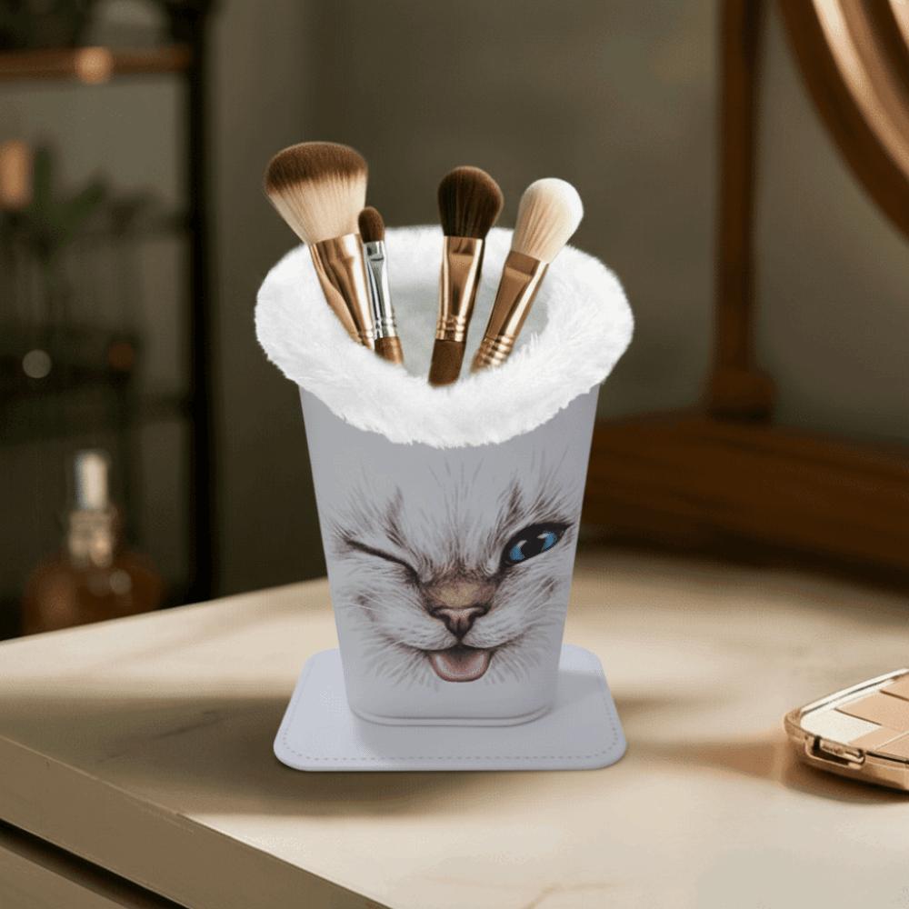 Portable Magnetic Eyeglass Display Stands PU Cat Printing Glasses Storage Box Anti-Scratch Glasses Case for Home Office