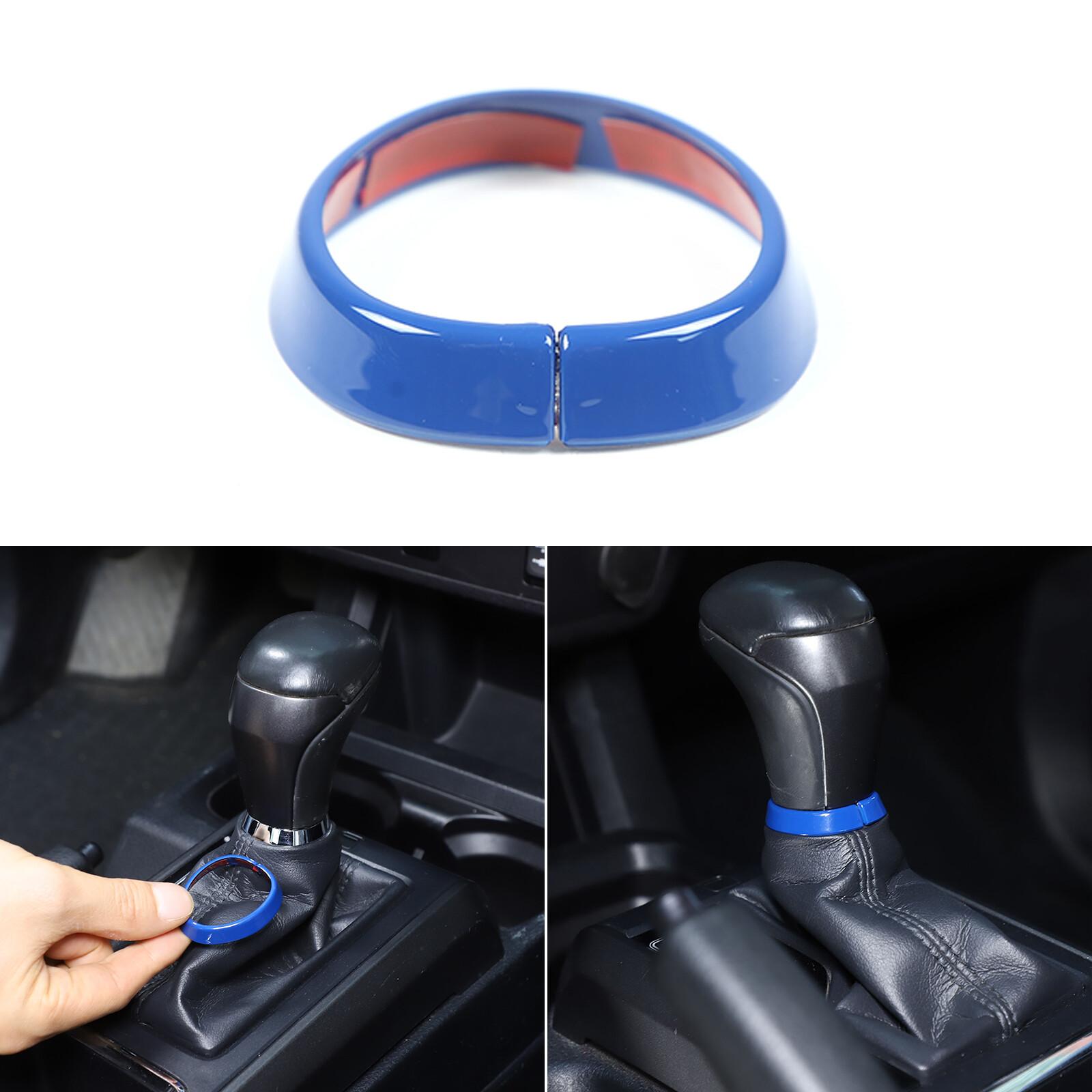 Blue ABS Interior Gear Shift Head Knob Trim Cover Ring For Toyota Tacoma 2016-23